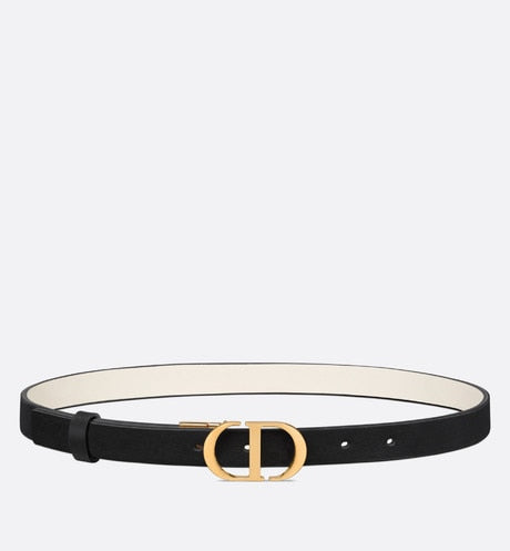30 Montaigne Reversible Belt • Black and Latte Smooth Calfskin, 20 MM