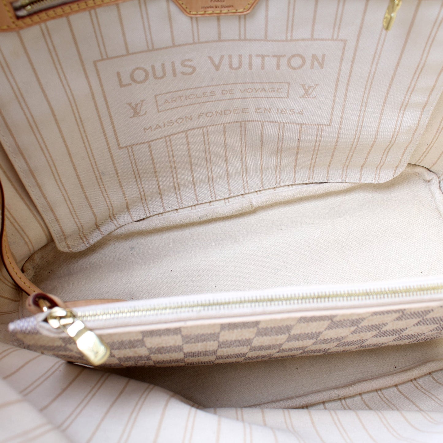 Neverfull MM W/ Wallet Damier Azur