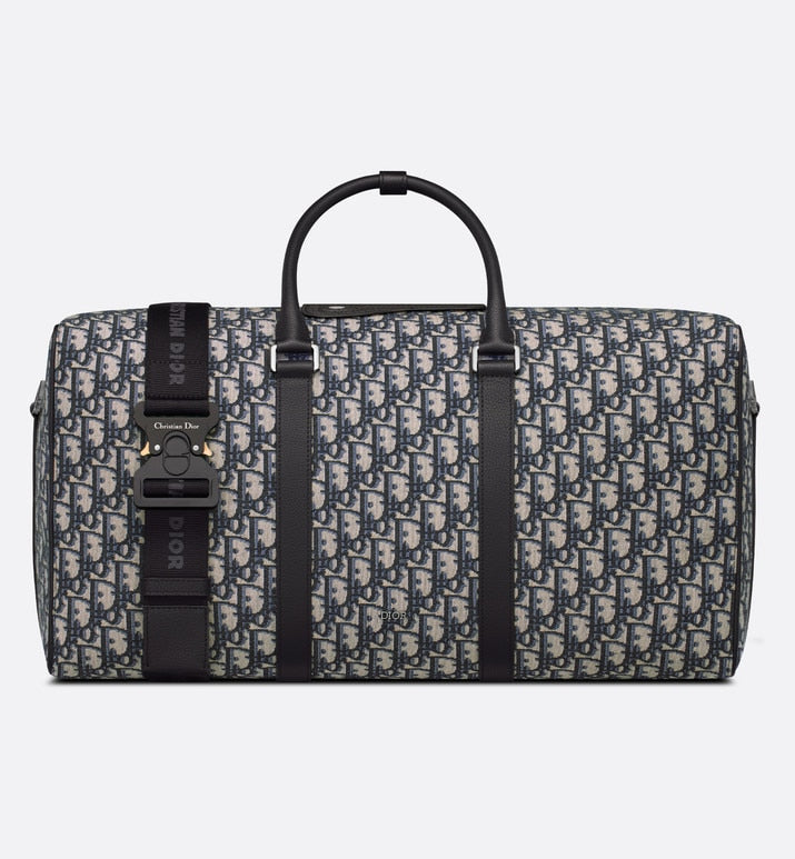 Dior Lingot 50 Bag • Beige and Black Dior Oblique Jacquard