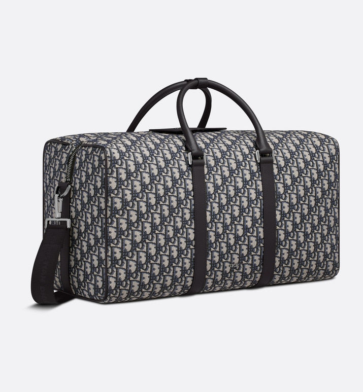 Dior Lingot 50 Bag • Beige and Black Dior Oblique Jacquard