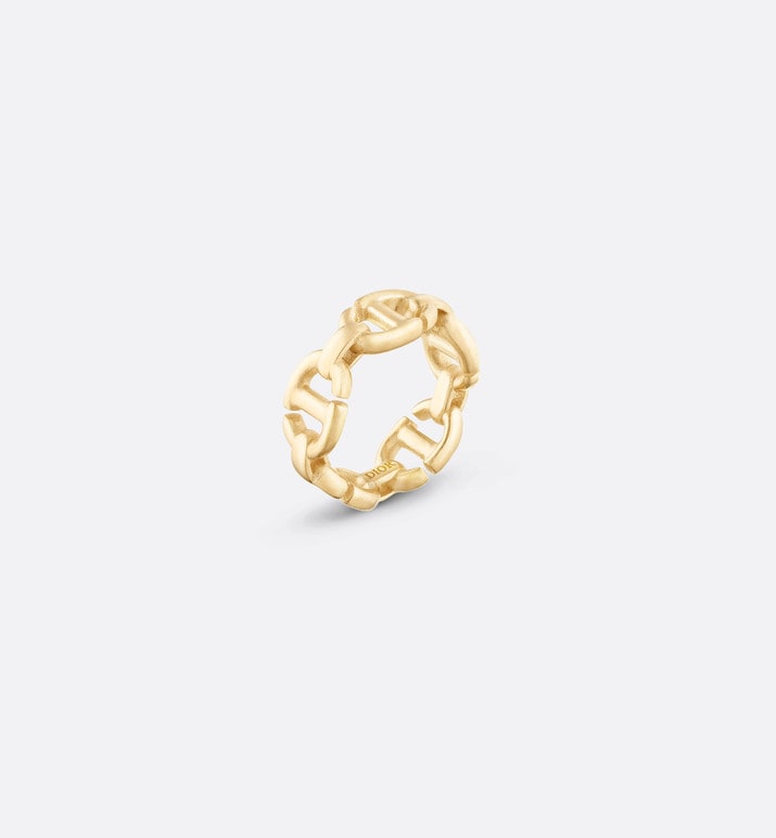 CD Navy Ring • Gold-finish metal