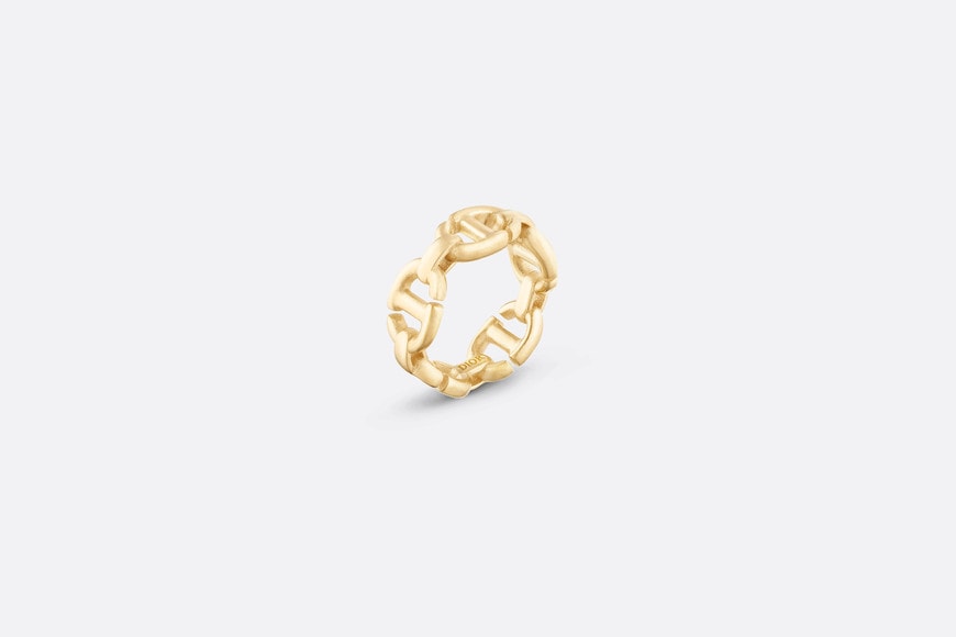 CD Navy Ring • Gold-finish metal