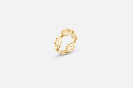CD Navy Ring • Gold-finish metal