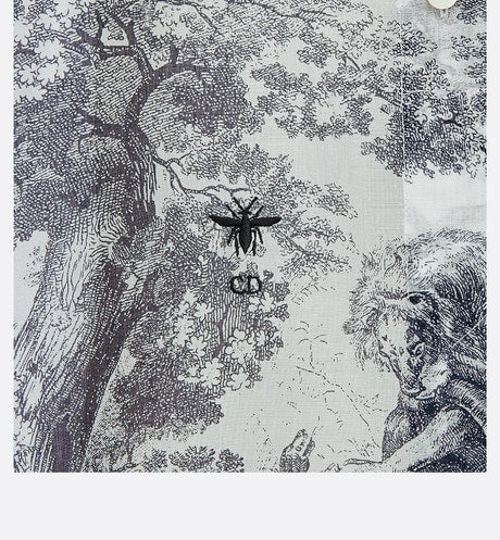 Long Blouse • White Toile de Jouy Cotton Voile