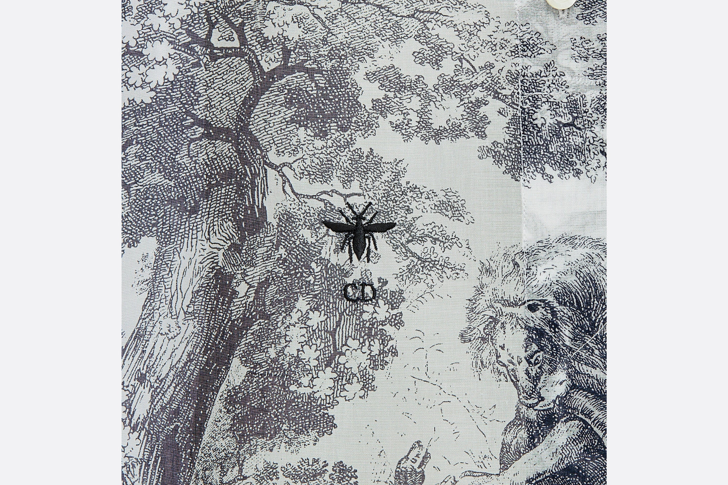 Long Blouse • White Toile de Jouy Cotton Voile