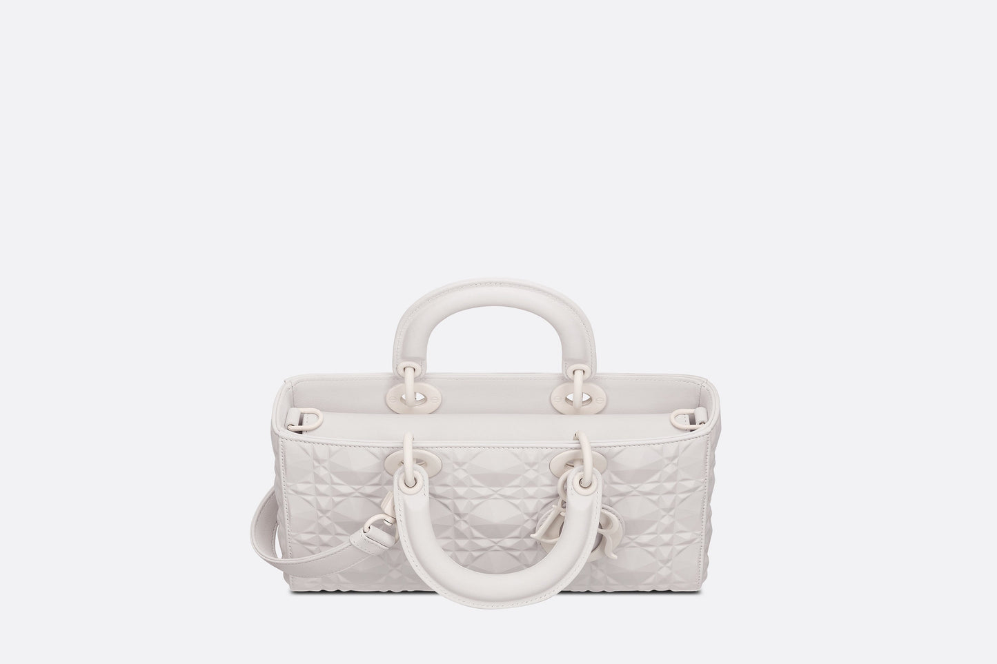 Medium Lady D-Joy Bag • Latte Cannage Calfskin with Diamond Motif