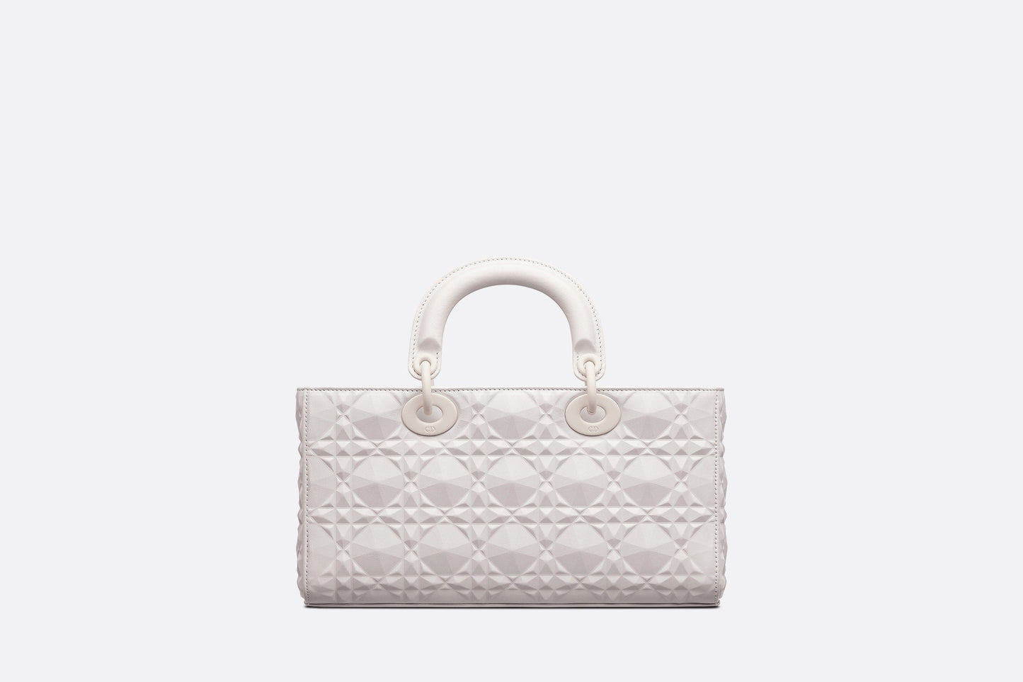 Medium Lady D-Joy Bag • Latte Cannage Calfskin with Diamond Motif