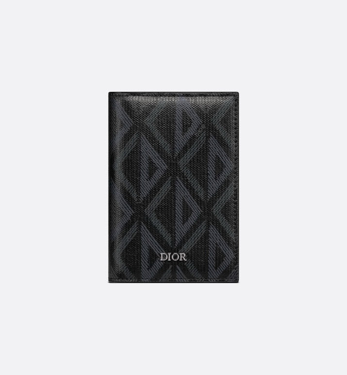 Bi-Fold Card Holder • Black CD Diamond Canvas