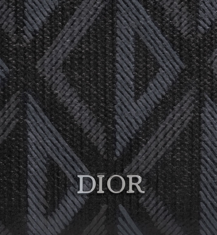 Bi-Fold Card Holder • Black CD Diamond Canvas
