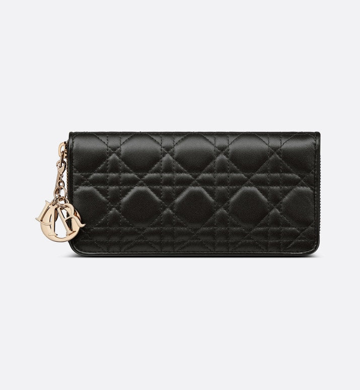 Lady Dior Voyageur Wallet • Black Cannage Lambskin