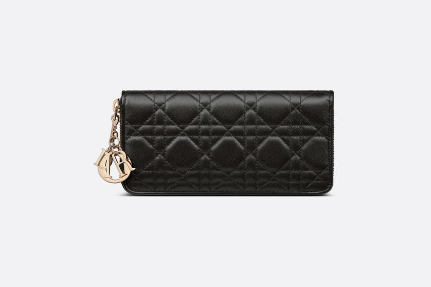 Lady Dior Voyageur Wallet • Black Cannage Lambskin