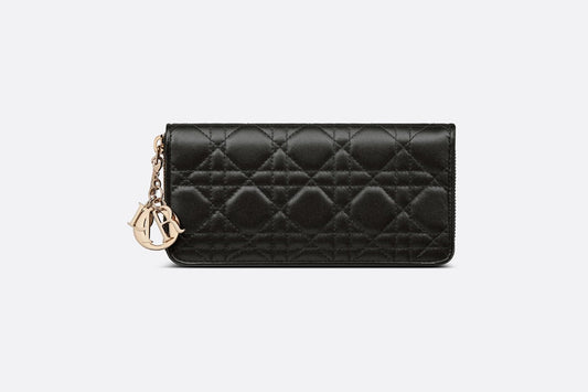 Lady Dior Voyageur Wallet • Black Cannage Lambskin