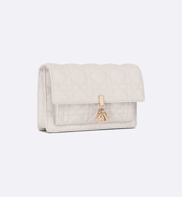 Lady Dior Chain Pouch • Latte Cannage Lambskin