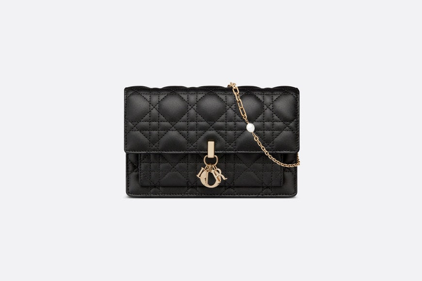 Lady Dior Chain Pouch • Black Cannage Lambskin