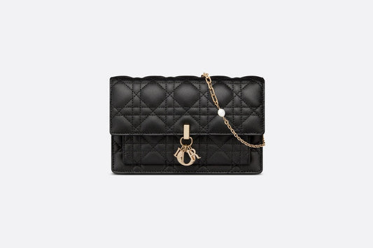 Lady Dior Chain Pouch • Black Cannage Lambskin
