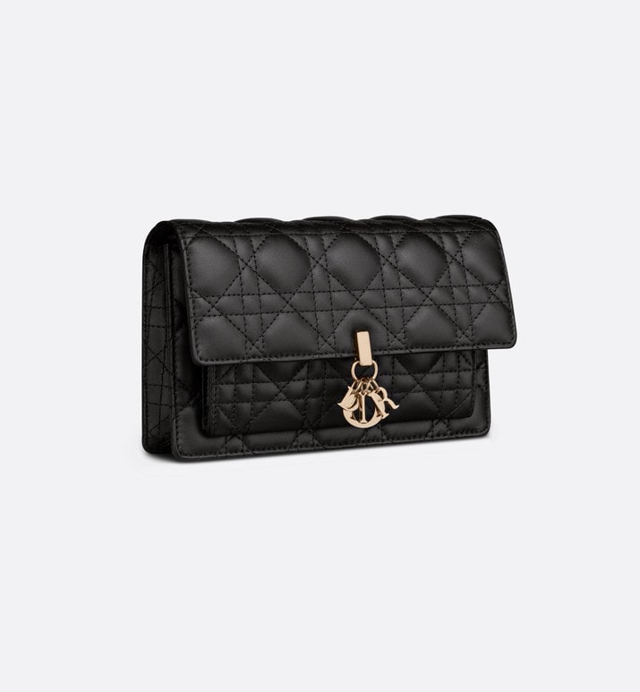 Lady Dior Chain Pouch • Black Cannage Lambskin