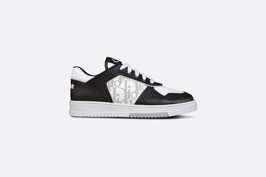 B27 Kid's Low-Top Sneaker • Black and White Smooth Calfskin and White Dior Oblique Galaxy Leather