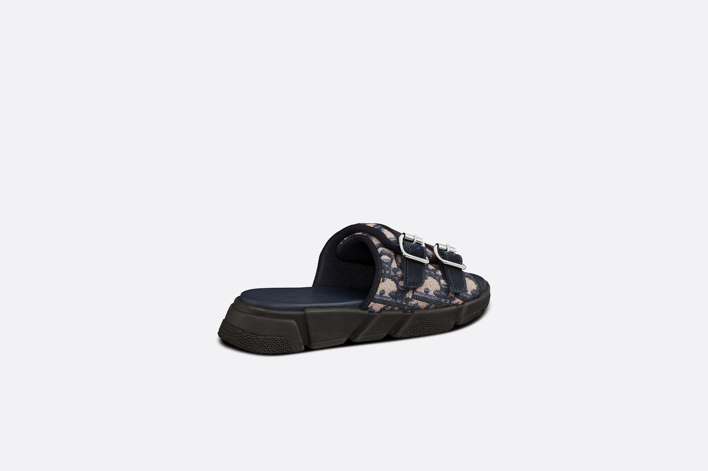 Kid's Sandal • Navy Blue and Beige Dior Oblique Technical Jacquard