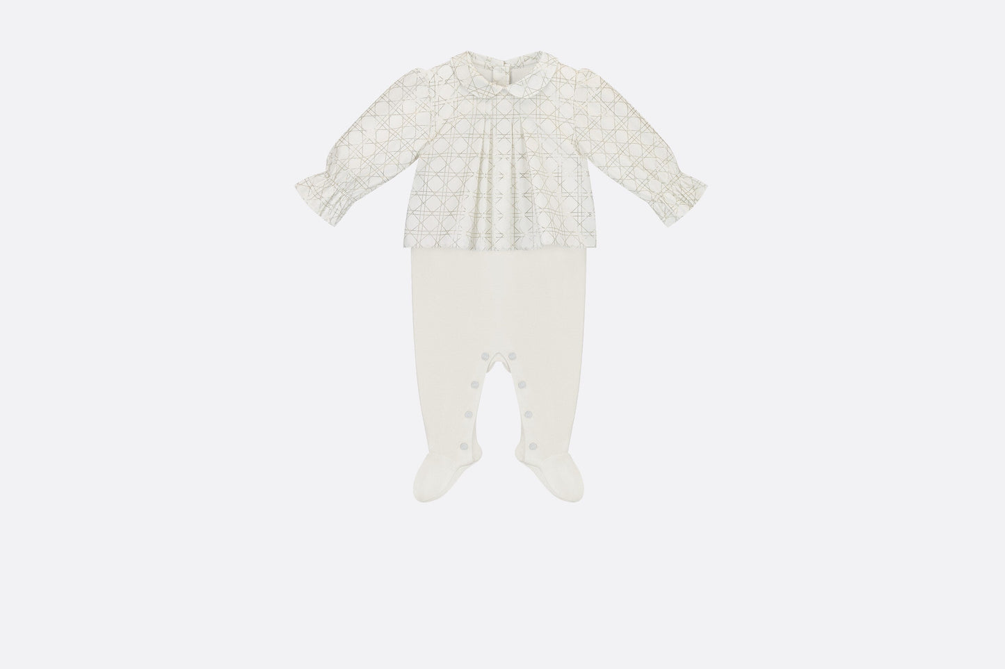 Newborn Gift Set • Ivory and Gold-Tone Cannage Poplin and Cotton Interlock