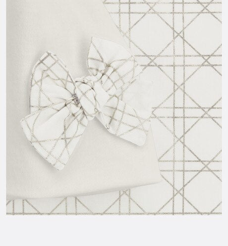 Newborn Gift Set • Ivory and Gold-Tone Cannage Poplin and Cotton Interlock