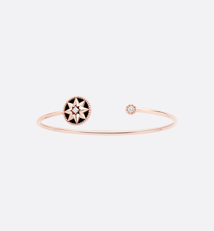 Rose Des Vents Bracelet • Pink Gold, Diamonds and Onyx