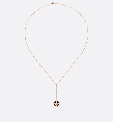 Rose Des Vents Necklace • Pink Gold, Diamonds and Onyx