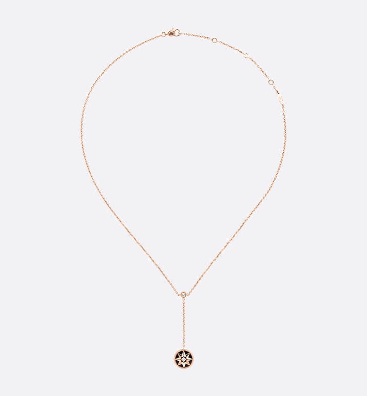 Rose Des Vents Necklace • Pink Gold, Diamonds and Onyx