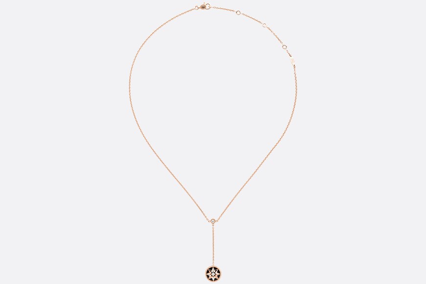 Rose Des Vents Necklace • Pink Gold, Diamonds and Onyx