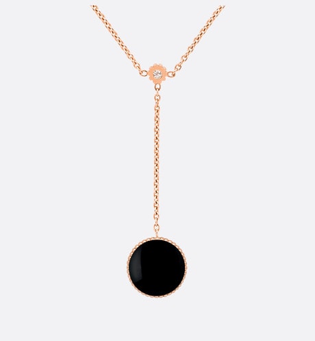 Rose Des Vents Necklace • Pink Gold, Diamonds and Onyx