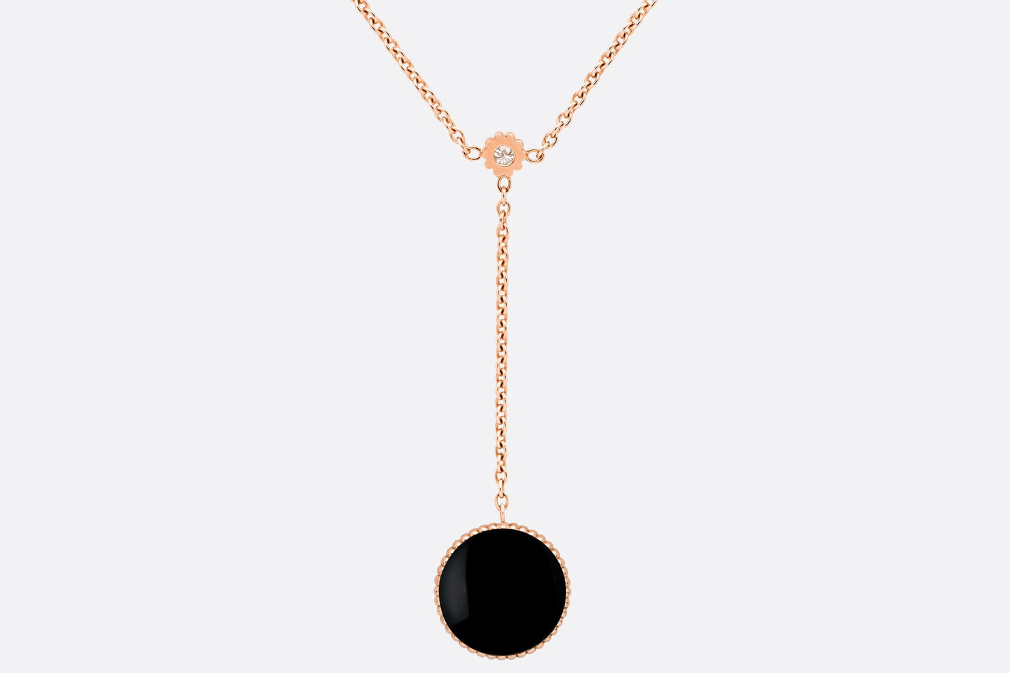 Rose Des Vents Necklace • Pink Gold, Diamonds and Onyx