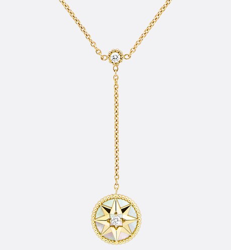Rose Des Vents Necklace • Yellow Gold, Diamonds and Mother-of-Pearl