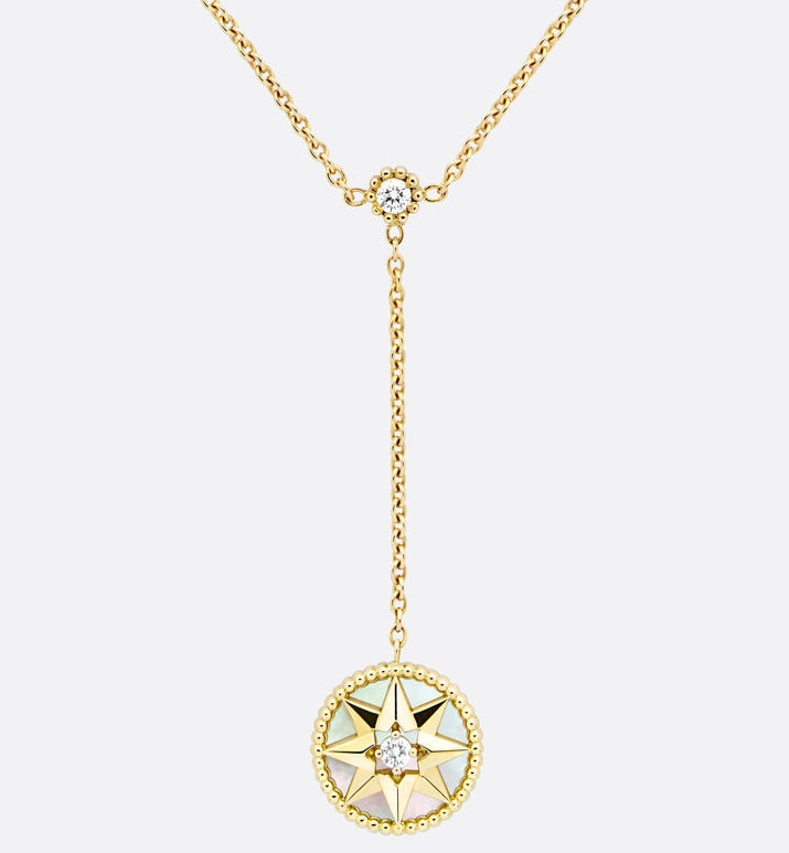 Rose Des Vents Necklace • Yellow Gold, Diamonds and Mother-of-Pearl