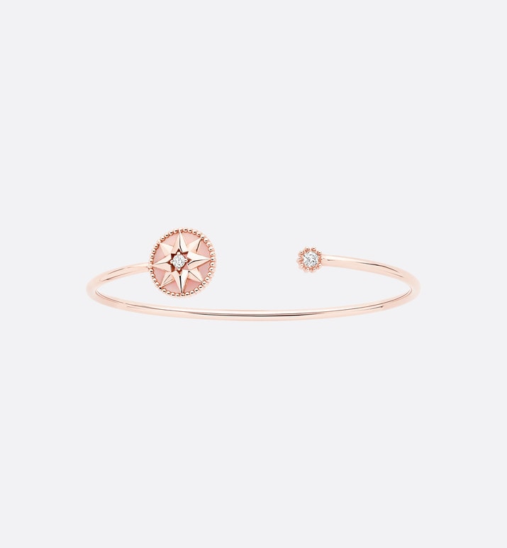 Rose Des Vents Bracelet • Pink Gold, Diamonds and Pink Opal