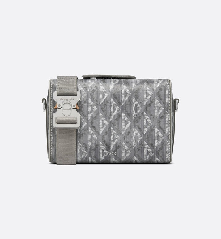 Dior Lingot Pouch • Dior Gray CD Diamond Canvas and Smooth Calfskin
