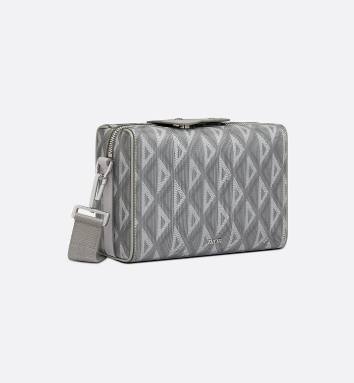 Dior Lingot Pouch • Dior Gray CD Diamond Canvas and Smooth Calfskin