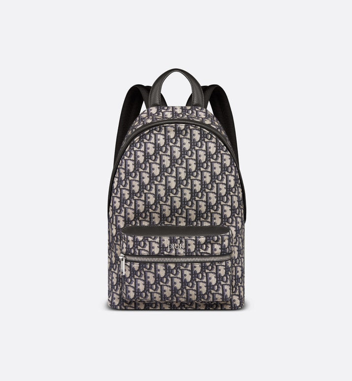 Rider Backpack • Beige and Black Dior Oblique Jacquard