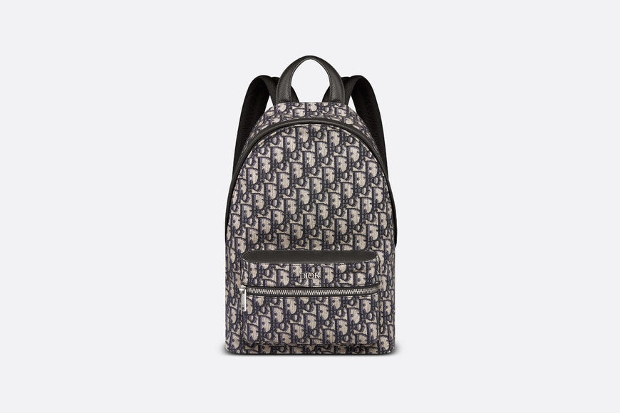 Rider Backpack • Beige and Black Dior Oblique Jacquard