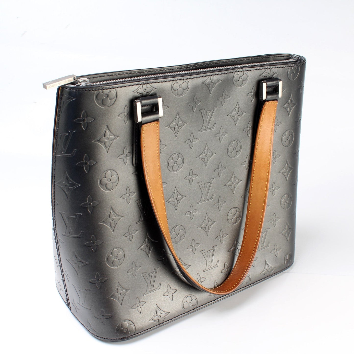 Stockton Monogram Mat Leather