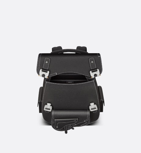 Maxi Gallop Backpack • Black Grained Calfskin