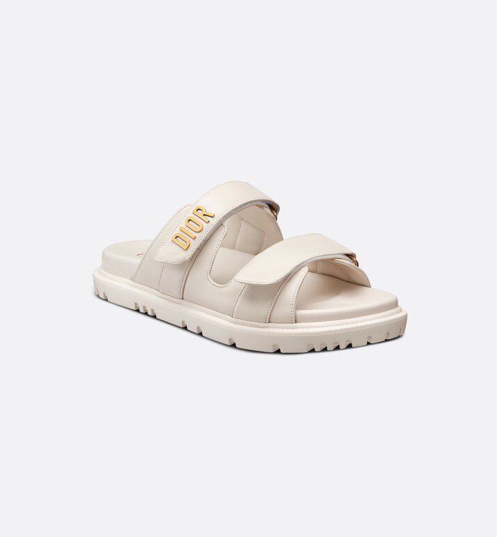 Dioract Slide • White Lambskin