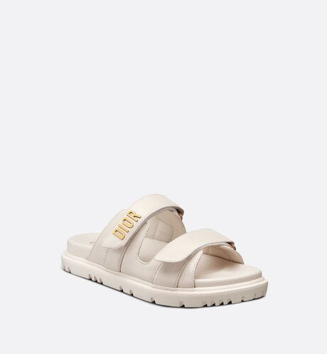 Dioract Slide • White Lambskin