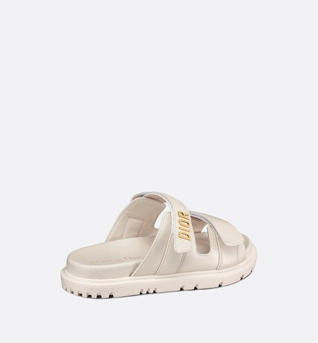 Dioract Slide • White Lambskin