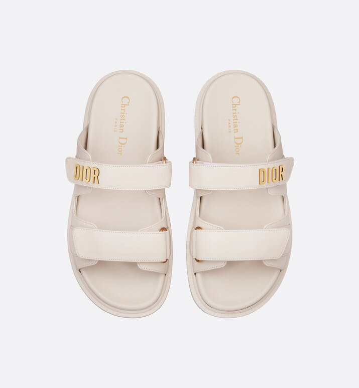 Dioract Slide • White Lambskin