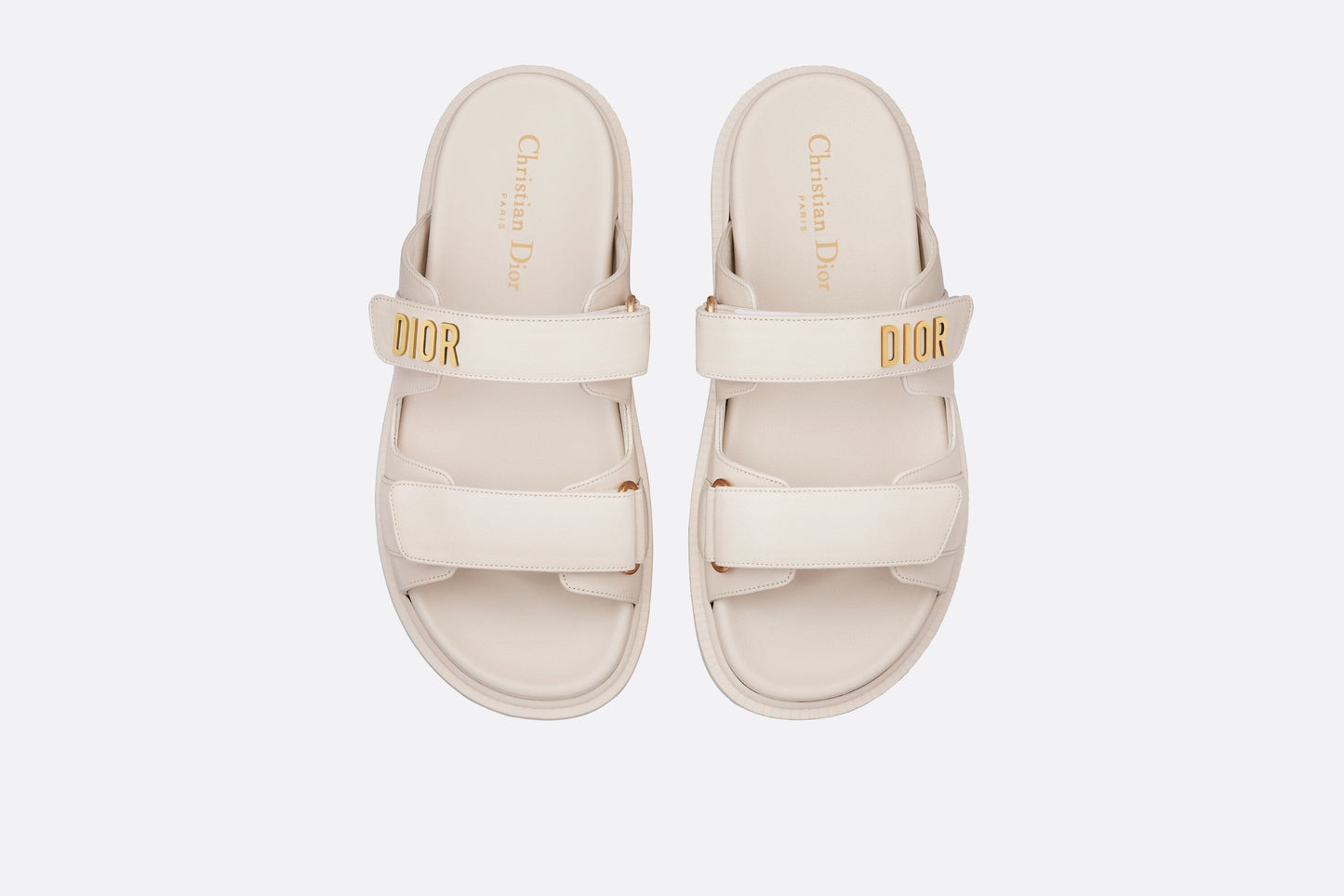 Dioract Slide • White Lambskin