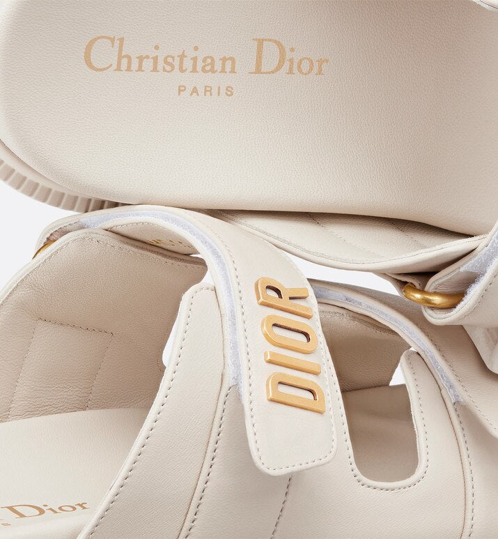 Dioract Slide • White Lambskin