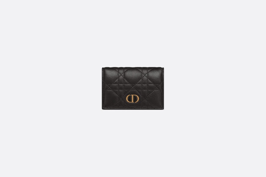 Dior Caro XS Wallet • Black Supple Cannage Calfskin