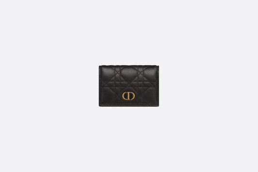 Dior Caro XS Wallet • Black Supple Cannage Calfskin