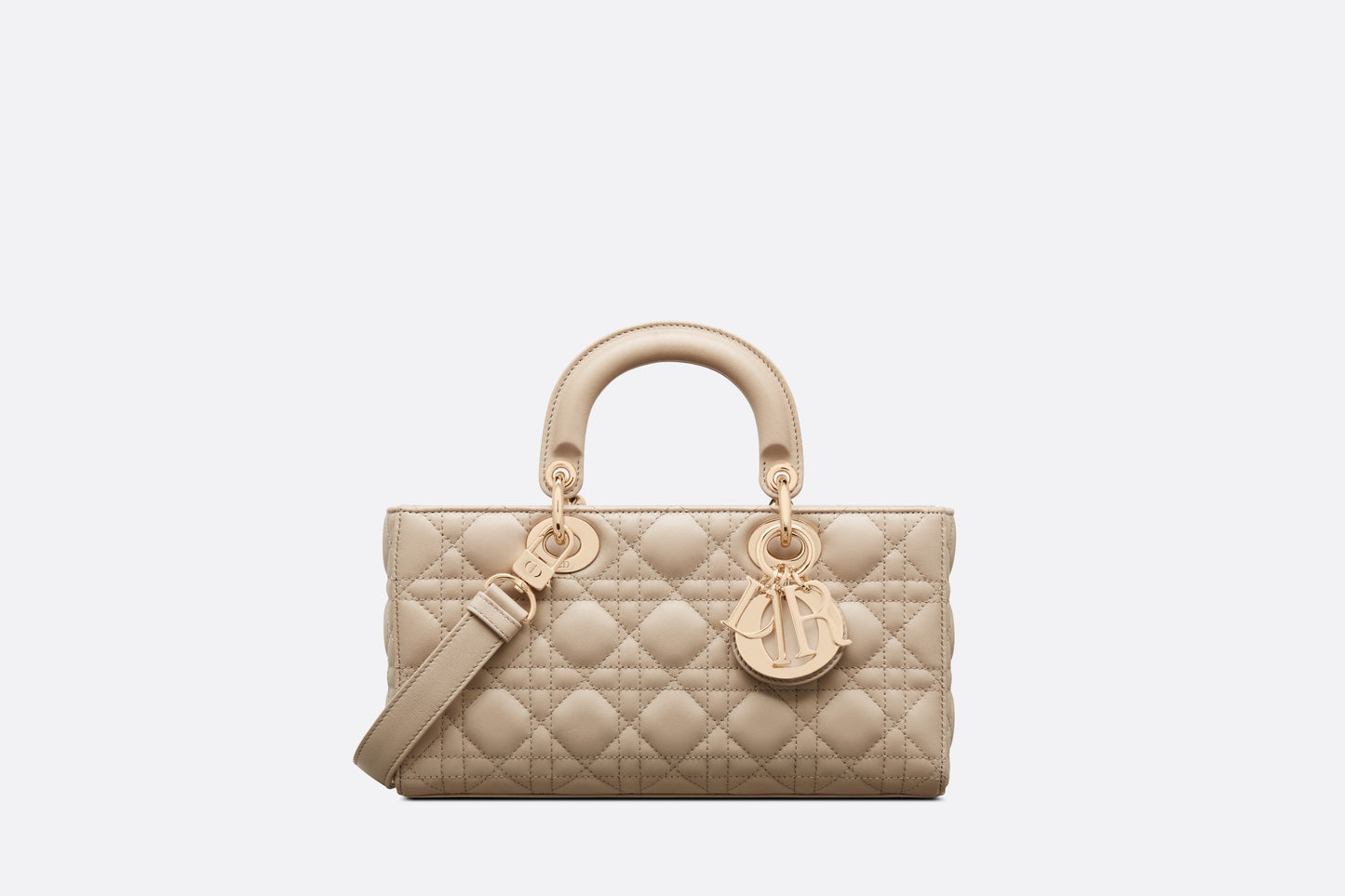 Medium Lady D-Joy Bag • Sand-Colored Cannage Lambskin