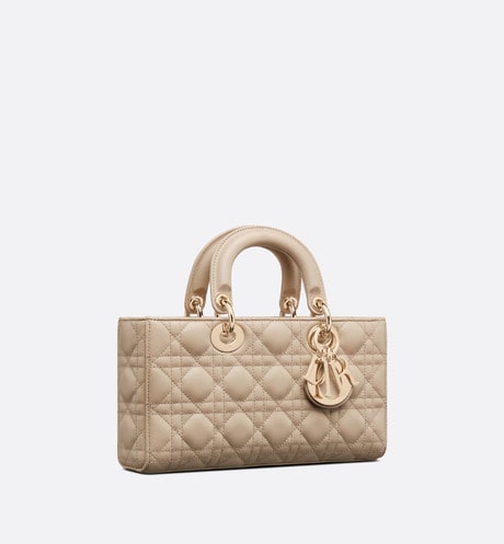 Medium Lady D-Joy Bag • Sand-Colored Cannage Lambskin