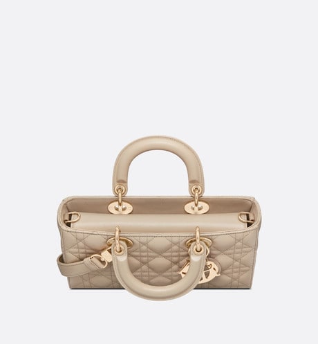 Medium Lady D-Joy Bag • Sand-Colored Cannage Lambskin